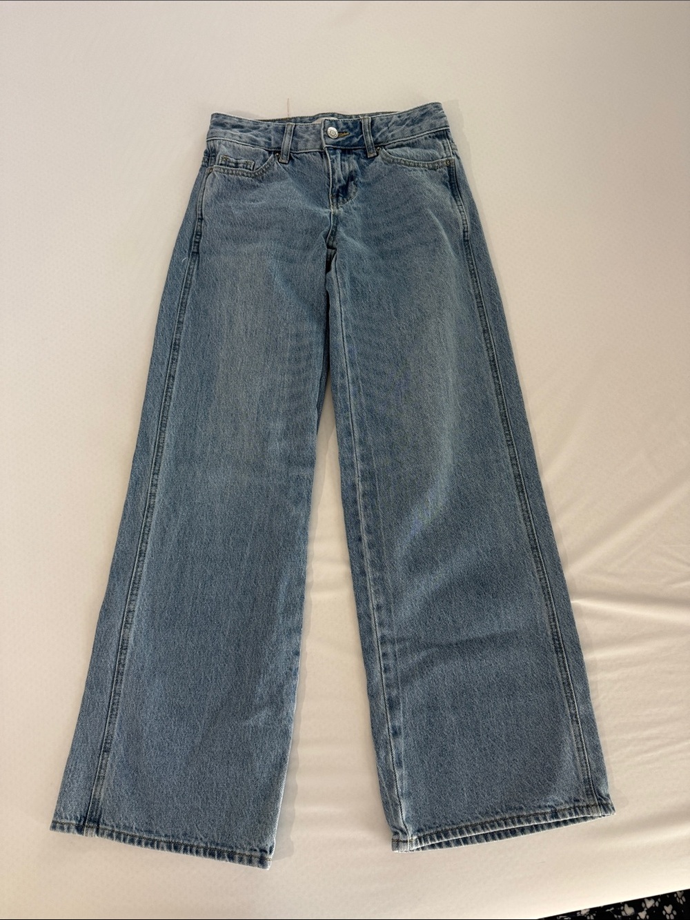 PacSun Wide-Leg Jeans in Light Blue Denim